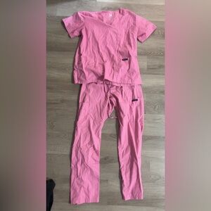 Pink Medical Scrubs Set